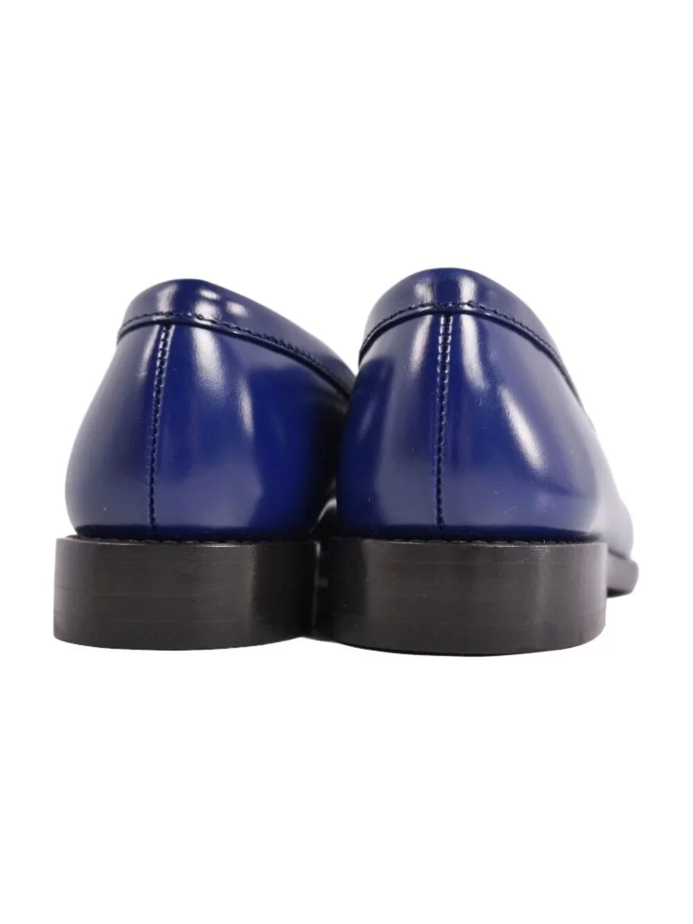 Louis Vuitton Loafers Moccasins Chess Line Circle Logo Leather Shoes Navy